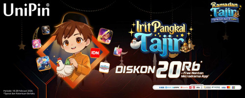 Irit Pangkal Tajir di UniPin: Top Up Diskon 20Rb!